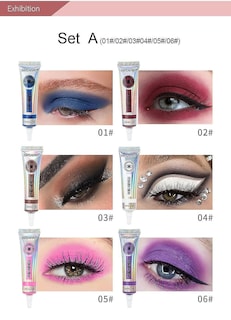 Foto 3 | Foto 3 | Sombra De Ojos Huoguo 6 Colores Color Crema Brillante 5 G Resistente Al Agua - Venta Internacional.
