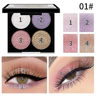 Foto 1 | Foto 1 | Paleta De Sombras De Ojos Huoguo 4 Colores Brillante Y Perlado Mate - Venta Internacional.