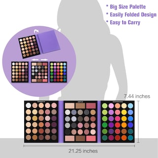 Foto 7 | Foto 7 | Set De Maquillaje Ucanbe Paleta De Sombras De Ojos Con 15 Pinceles 86 Colores - Venta Internacional.