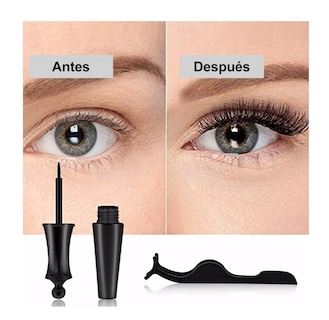Foto 2 | Foto 2 | Pestañas Postizas Magnética Naturales con Delineador Belug 5 Pares color Negro