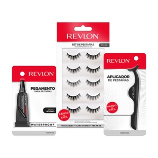 Foto 2 | Foto 2 | Set de 5 Pares de Pestañas con Aplicador y Pegamento Transparente Revlon 4