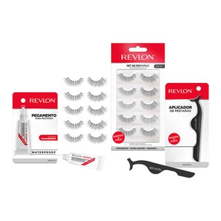 Foto 3 | Foto 3 | Set de 5 Pares de Pestañas con Aplicador y Pegamento Transparente Revlon