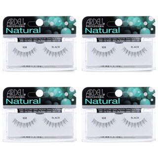 Foto 1 | Foto 1 | Pestañas Postizas Ardell Natural Lashes 108 Negras (paquete De 4) - Venta Internacional.