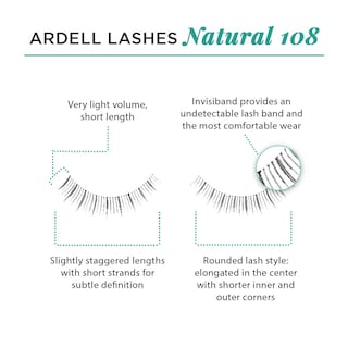 Foto 4 | Foto 4 | Pestañas Postizas Ardell Natural Lashes 108 Negras (paquete De 4) - Venta Internacional.