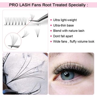 Foto 2 | Foto 2 | Extensiones De Pestañas Con Volumen Prefabricadas Pro Lashbeauty 6d-d-0.07-15 Mm - Venta Internacional.