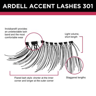 Foto 3 | Foto 3 | Pestañas Postizas Ardell Accent Lashes 301, Paquete De 4 - Venta Internacional.