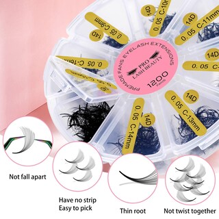 Foto 4 | Foto 4 | Extensiones De Pestañas Premade Fans 1200 Fans Pro Lashbeauty - Venta Internacional.