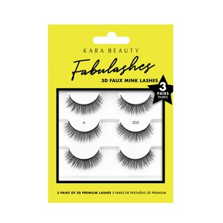 Foto 1 | Foto 1 | Pestañas Postizas Kara Beauty Fabulashes 3d De Visón Sintético, 3 Pares - Venta Internacional.