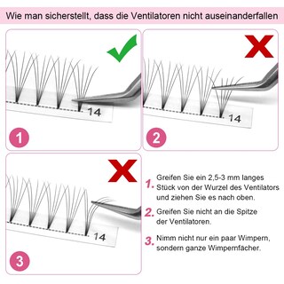 Foto 5 | Foto 5 | Extensiones De Pestañas Con Volumen Prefabricadas Pro Lashbeauty 5d-c-0.10-9 Mm - Venta Internacional.
