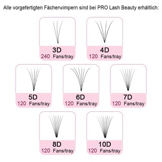 Foto 7 | Foto 7 | Extensiones De Pestañas Con Volumen Prefabricadas Pro Lashbeauty 5d-c-0.10-9 Mm - Venta Internacional.