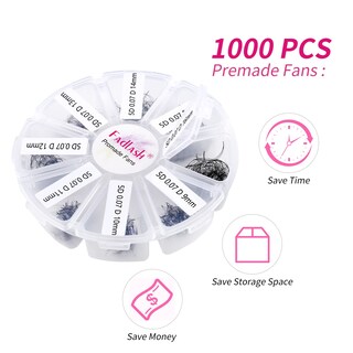 Foto 2 | Foto 2 | Extensiones De Pestañas Fadlash Premade Fans 5d-0.07d 9-16 Mm - Venta Internacional.