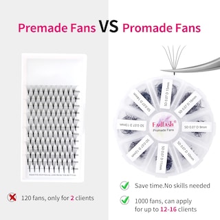 Foto 5 | Foto 5 | Extensiones De Pestañas Fadlash Premade Fans 5d-0.07d 9-16 Mm - Venta Internacional.
