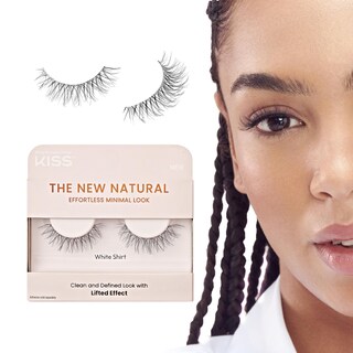 Foto 1 | Foto 1 | Camisa Blanca Natural Kiss The New Con Pestañas Postizas, 12 Mm, 1 Par - Venta Internacional.