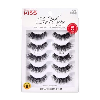 Foto 1 | Foto 1 | Pestañas Postizas Kiss Blowout 'pompadour' De 16 Mm, 5 Pares Con Pegamento - Venta Internacional.