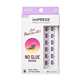 Foto 1 | Foto 1 | Pestañas Postizas Kiss Impress Lash Clusters Edgy Wispy 14-16 Mm - Venta Internacional.