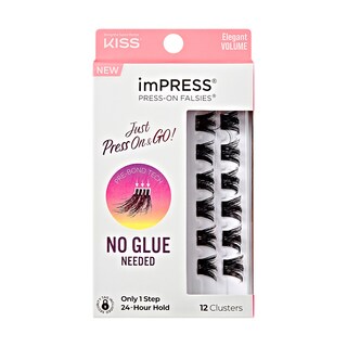 Foto 1 | Foto 1 | Pestañas Postizas Kiss Impress Elegant, Volumen 12-14 Mm, 12 Unidades - Venta Internacional.
