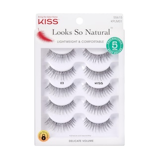 Foto 1 | Foto 1 | Paquete Múltiple De Pestañas Postizas Kiss Look So Natural, 03 X 5 Pares - Venta Internacional.