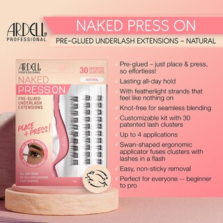 Foto 3 | Foto 3 | Extensiones Underlash Ardell Naked Press On, Prepegadas En Color Natural - Venta Internacional.