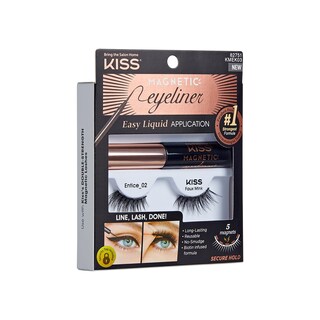 Foto 2 | Foto 2 | Delineador Magnético De Pestañas Postizas Kiss 'entice' Con Pestañas De 12 Mm - Venta Internacional.