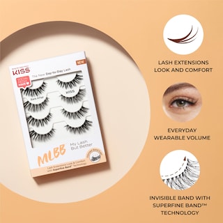 Foto 5 | Foto 5 | Pestañas Postizas Kiss My Lash But Better, «bien Mezcladas», 16 Mm - Venta Internacional.