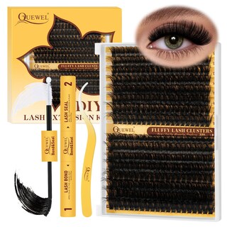 Foto 1 | Foto 1 | Kit De Extensión De Pestañas Quewel, 320 Unidades, 80d+100d Fluffy Clusters - Venta Internacional.
