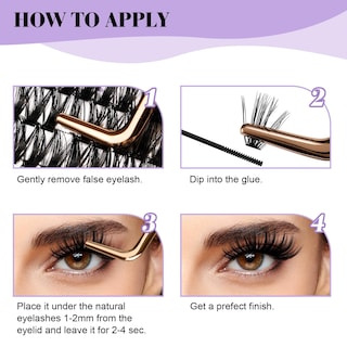 Foto 4 | Foto 4 | Falso Eyelash Cluster Manga Lashes Cluster 50d-0.07d 300 Unidades - Venta Internacional.