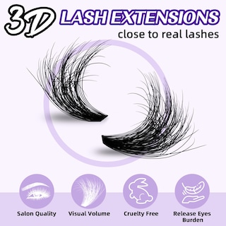Foto 2 | Foto 2 | Kit De Extensión De Pestañas B&qaugen 3d Thick Lash Clusters, 280 Unidades - Venta Internacional.