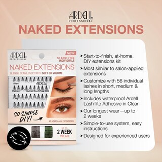 Foto 2 | Foto 2 | Extensiones Ardell Naked De Pestañas Postizas, 56 Nudos, Individuales - Venta Internacional.