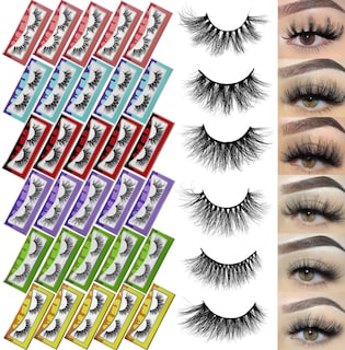 Foto 1 | Foto 1 | Mink Lashes Ninglash 30 Pares De Pestañas De Visón 5d De 15 A 22 Mm, 6 Estilos - Venta Internacional.
