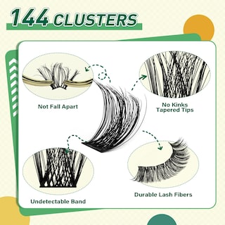Foto 3 | Foto 3 | Kit De Extensión De Pestañas Diy Keyyou, 144 Piezas, Lash Clusters Y01 - Venta Internacional.