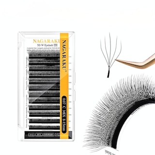Foto 1 | Foto 1 | Extensión De Pestañas Nagaraku 5d En Forma De W, Versión 2.0, 0,07 Mm De Profundidad 9 Mm - Venta Internacional.