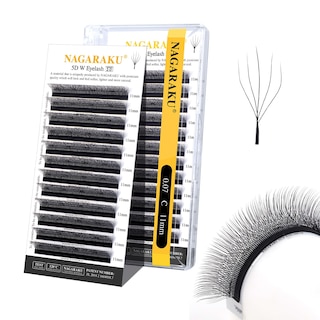 Foto 1 | Foto 1 | Extensión De Pestañas Nagaraku 5d En Forma De W, Versión 2.0, 0.07 Mm C 11 Mm - Venta Internacional.