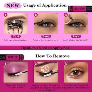 Foto 7 | Foto 7 | Kit De Extensión De Pestañas Yawamica Fluffier Lash Clusters 150d+200d - Venta Internacional.