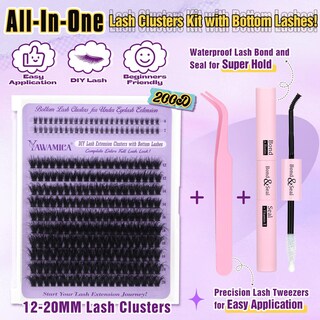 Foto 6 | Foto 6 | Kit De Extensión De Pestañas Yawmaica Lash Clusters 200d Volume - Venta Internacional.