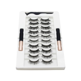 Foto 1 | Foto 1 | Set De 10 Pares De Pestañas Postizas Con 2 Delineadores De Ojos Huoguo Curling - Venta Internacional.