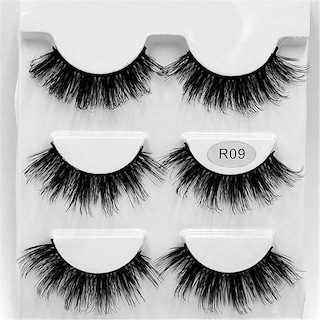 Foto 1 | Foto 1 | Pestañas Postizas Huoguo 3d  Color Negro Suave Y Natural  Racimo  10 Pares - Venta Internacional.