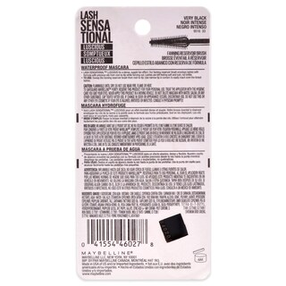 Foto 7 | Foto 7 | Máscara De Pestañas Maybelline New York Lash Sensational Luscious Waterproof, Muy Negra, 9 Ml - Venta Internacional.