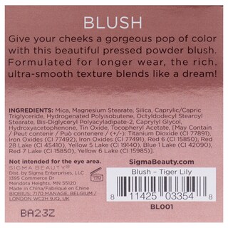 Foto 7 | Foto 7 | Colorete En Polvo Sigma Tiger Lily Para Mujer, 8 Ml - Venta Internacional.