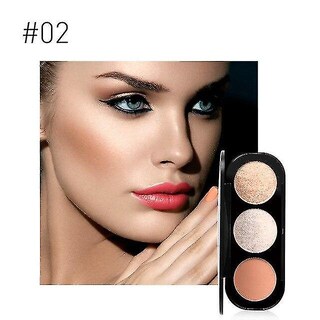 Foto 3 | Foto 3 | Paleta De Maquillaje 3 En 1 Para Rubor Iluminador Y Bronceador Huoguo - Venta Internacional.