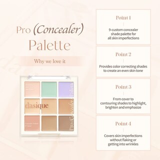 Foto 6 | Foto 6 | Paleta Correctora Dasique Pro 02 Maquillaje Vegano De Cobertura Media - Venta Internacional.