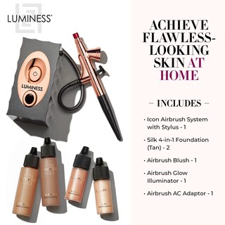 Foto 2 | Foto 2 | Sistema De Aerógrafo De Maquillaje Luminess Air Icon Con Kit De 4 Piezas, Color Canela - Venta Internacional.