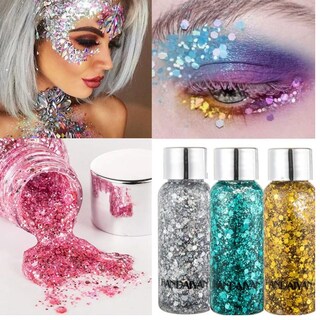 Foto 8 | Foto 8 | 3 Body Glitter Maquillaje Iluminador Cabello Cuerpo Brillos Paquete 2
