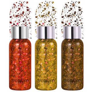 Foto 1 | Foto 1 | 3 Body Glitter Maquillaje Iluminador Cabello Cuerpo Brillos Paquete 3
