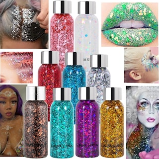 Foto 2 | Foto 2 | 3 Body Glitter Maquillaje Iluminador Cabello Cuerpo Brillos Paquete 3