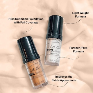 Foto 3 | Foto 3 | Liquid Foundation L.a. Girl Pro Coverage Coffee, 28 Ml - Venta Internacional.