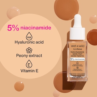 Foto 2 | Foto 2 | Skin Tint Wet N Wild Bare Focus 5% Niacinamida Melocotón Marfil - Venta Internacional.