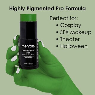 Foto 3 | Foto 3 | Crema De Maquillaje Blend Stick Mehron Face Paint, 21 G (75 Oz), Color Verde - Venta Internacional.
