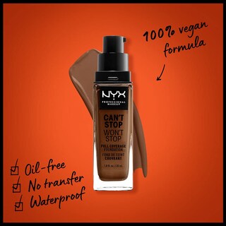 Foto 2 | Foto 2 | Foundation Nyx Professional Makeup Can't Stop Won't Stop Mocha - Venta Internacional.