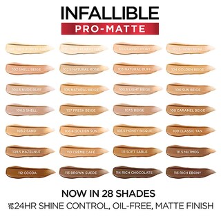 Foto 5 | Foto 5 | Base De Maquillaje L'oreal Paris Infallible Pro-matte Marfil Beige 30 Ml - Venta Internacional.