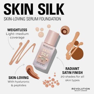 Foto 5 | Foto 5 | Base De Maquillaje En Sérum Revolution Skin Silk F5 23 Ml - Venta Internacional.